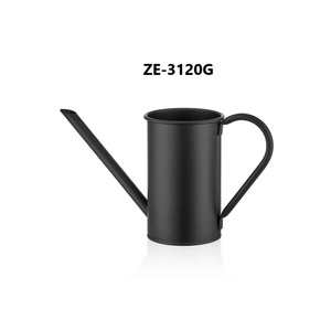 Regadera Moderna de Metal Negro de 1.5L con Boquilla Larga de Acero Inoxidable para Plantas de Interior, Suculentas y Bonsáis - Product Image 1