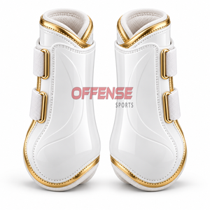 Bottes de brossage pour chevaux confortables, conçues avec des matériaux flexibles, des sangles fiables et un rembourrage de soutien pour un usage régulier. - Product Image 2
