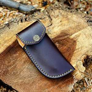 High Quality Damascus Steel Blade Folding Knife with Engraved Brass & <b>Fired</b> Bone Handle Handcrafted Fish Style Pocket Knife - Product Image 5