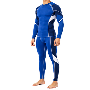Ensemble de vêtements de sport pour hommes, à séchage rapide, flexible, à manches longues, pour l'entraînement, la course à pied, l'athlétisme - Product Image 3