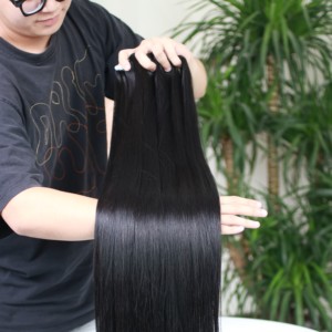 Straight Lace Front <b>Wig</b> Natural Black 1B Glueless Vietnamese Remy Human Hair 250% Density <b>Long</b> <b>Wig</b> Wholesale - Product Image 3