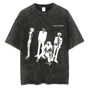 เสื้อยืดสตรีทแวร์พิมพ์ลายปลาญี่ปุ่นแบบกำหนดเองสำหรับ OEM ผ้าฝ้ายทรงหลวมขนาดใหญ่พิเศษจากซัพพลายเออร์ - Product Image 4