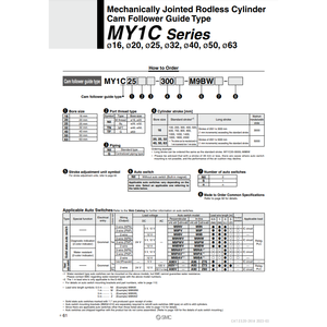 SMC นิวเมติกส์ MY1C32-100กระบอกไม่มีก้านชิ้นส่วนนิวเมติกส์ร่วม - Product Image 2