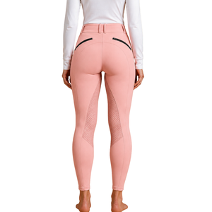 Leggings d'équitation rose clair pour femmes, pantalon d'entraînement équestre taille haute, pantalon d'équitation extensible, vêtements de sport confortables - Product Image 2