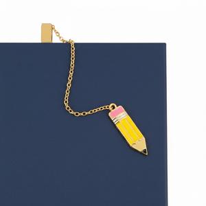 Marque-page en zinc plaqué or avec logo émaillé personnalisé, motif traditionnel, impression sérigraphique – Cadeau mignon pour la rentrée scolaire et les diplômes - Product Image 2