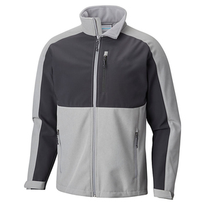 Veste coupe-vent pour homme à blocs de couleur, à capuche, col montant, fermeture éclair, coupe-vent, décontractée, pour le printemps, coupe régulière, 100% coton - Product Image 1