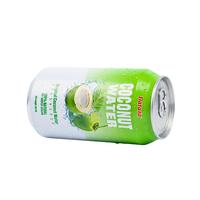Boisson de premier choix 330ml Eau de coco pure 100% avec pulpe de noix de coco véritable, rafraîchissante, en provenance du Vietnam, pour OEM ODM, échantillon gratuit