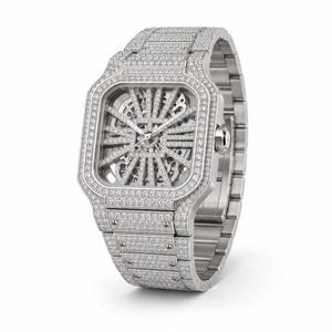 Luxury Stainless Steel Square <b>Diamond</b> <b>Watch</b> Analog Women's Timepiece Quartz Movement Bracelet - Product Image 5