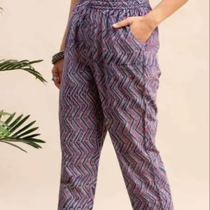 กางเกงลำลองผ้าฝ้ายพิมพ์ลายเพสลีย์สำหรับผู้หญิง เอวยางยืด ใส่สบายสำหรับฤดูร้อน เหมาะสำหรับปิกนิก กางเกงผ้าฝ้ายแท้สำหรับผู้หญิง เสื้อผ้าระบายอากาศได้ดี - Product Image 1