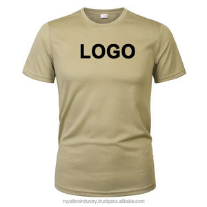 Top marque vêtements tactique hommes t-shirt col rond solide chemise à manches courtes respirant séchage rapide t-shirts décontractés - Product Image 1