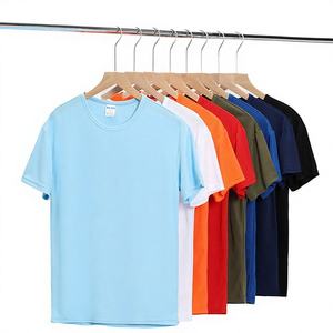 เสื้อยืดคอกลมแขนสั้นผ้าฝ้าย 100% ขายส่ง ทรงปกติ สีพื้น ผ้าเจอร์ซีย์ถัก ดีไซน์เรียบง่าย - Product Image 3
