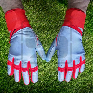 Premium Quality Synthetic <b>PVC</b>/PU Leather Professional Baseball Batting <b>Gloves</b> Ambidextrous Long Cuff Adult Youth Ultimate - Product Image 5