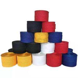 Premium Quality Cotton Polyester Breathable Eco-Friendly Soft <b>Hand</b> Wraps for Boxing Training with Custom Logo and Size Options - Product Image 2