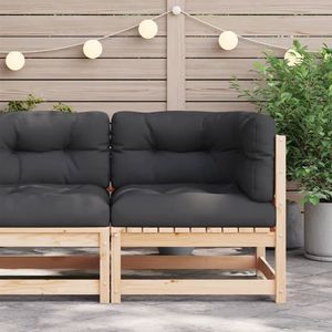 Esquina de sofá de patio de madera de pino macizo con cojines Sofás de jardín - Product Image 3