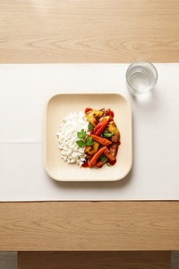 Hot Selling Natural Palm Leaf Square <b>Plates</b> 6 Inches Square Shape Leak Resistant Disposable <b>Plates</b> for Street Food Serving <b>Plate</b> - Product Image 1