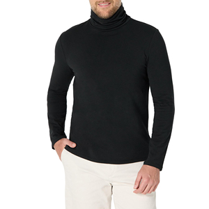<b>Mens</b> Turtle Neck Shirt Custom Logo And Design Fit Cotton Polyester <b>Stretch</b> Fabric Soft Breathable All Season OEM ODM Service - Product Image 1