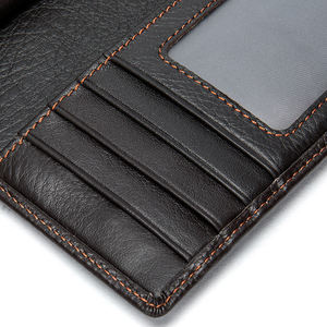Cartera de Moda con Clip para Billetes y Tarjetero, Personalizable con Logotipo, para Hombre, de Cuero Genuino, Diseño de Diseñador - Product Image 3