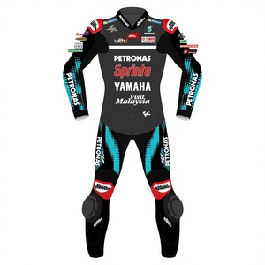 ชุดแข่งรถ Fabio Quartararo Ramaha MotoCP หนังวัวและหนังจิงโจ้ 1.3 มม. ชุดจั๊มสูทสำหรับขี่มอเตอร์ไซค์/ชุดป้องกัน CE - Product Image 1