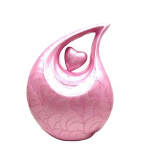 Urnas de cremación escultóricas de recuerdo funerario de lágrima Rosa romántica para cenizas de adultos, urnas para cenizas, hombre adulto - Product Image 1