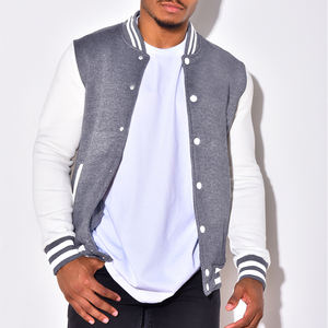 High Quality Wool Varsity <b>Jackets</b> for <b>Men</b> Women Hooded Collar <b>Thin</b> Embroidered Decoration Long Length Work Running Style Couples - Product Image 4