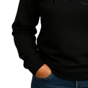Sudadera Negra para Mujer con Bordado 3D en Relieve, Estilo Casual, Manga Larga, Cómoda para el Día a Día - Product Image 4