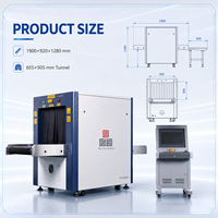 Mesin Pemindai Bagasi Dual Energy 6550 X-Ray, Peralatan Pemeriksaan Keamanan, Mesin Pemindai Barang Bawaan dengan Sinar-X