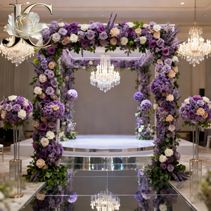 Arco de Fondo Cuadrado Moderno con Flores Artificiales de Seda Románticas, Decoraciones para Fiestas de Cumpleaños, Interior y Exterior - Product Image 1