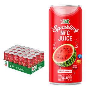 Sandía brillante OEM ODM Etiqueta Privada fabricante de bebidas Vietnam fábrica fórmula personalizada 330ml Alu Can 24 latas cartón - Product Image 1