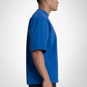 Custom Royal Blue Oversized T-Shirt – Heavyweight Streetwear Logo Tee Private Label Royal Blue T Shirt Custom Logo Supplier - Product Image 2
