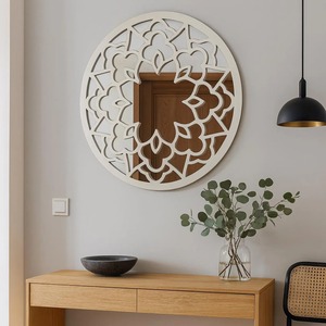 Bathroom <b>Makeup</b> <b>Table</b> High Quality Bone Inlay Most Popular Modern Wall Mounted Mirror Decoration Living Room Hotel Restaurant - Product Image 2