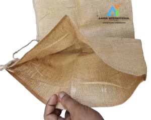 Sac de jute écologique avec textile à rayures recyclable et biodégradable, réutilisable et durable pour l'agriculture - Product Image 6