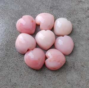 Opale rose naturelle en forme de cœur, cabochon de qualité, pierre précieuse calibrée, bijou en vrac, pierre de guérison, cristal - Product Image 1