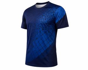 Hot Selling Men's Short Sleeve O-Neck <b>Geometric</b> Pattern Quick Dry Knitted Polyester T-<b>Shirt</b> Regular Fit Sporty Style - Product Image 3