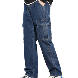 Ventes chaudes : Salopette en jean droite et ample pour homme, pantalon cargo en denim tendance pour homme - Product Image 5