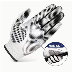 Gants de golf blancs et noirs longueur poignet avec motif hexagonal, en polyester durable, pour sports de plein air, décontractés, printemps-automne - Product Image 5