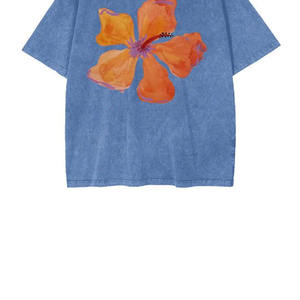 เสื้อครอปท็อปผู้ชายสไตล์สตรีทแวร์ เซ็กซี่ ทรงโอเวอร์ไซส์ ผ้าถัก พิมพ์ลายด้วยความร้อน ผ้าฝ้าย 100% แบบเปล่า ซักย้อมสีเอซิด - Product Image 4