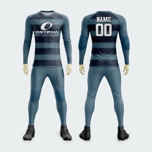 Nouvelle Collection 2026 : Tenue de Gardien de But Rembourrée, Imprimée, Respirante, avec Logo Frontal, Manches Longues et Pantalon – Vêtements de Football - Product Image 1