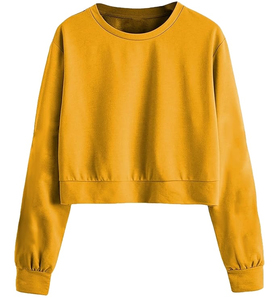 เสื้อสเวตเชิ้ตผ้าฝ้ายแท้ 100% เนื้อนุ่ม 380 กรัม ทรงโอเวอร์ไซส์ ไหล่ตก แบบครอป สำหรับผู้หญิง ไซส์พลัส คอกลม สไตล์สตรีทแฟชั่น - Product Image 5