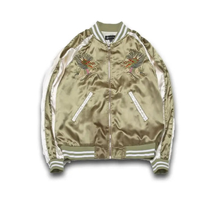 Veste universitaire en satin avec logo personnalisé, veste de baseball classique, fabricant de vestes universitaires, production en gros - Product Image 3