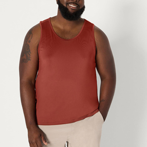 Camiseta sin mangas para hombre, estilo casual, holgada, con logo estampado, estilo urbano, 100% poliéster, ecológica, de secado rápido, tela suave y cómoda - Product Image 5