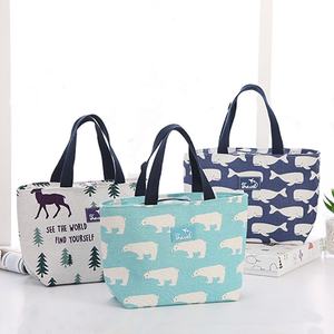 Custom Printed Jute Picnic Tote <b>Bag</b> with Zipper Closure for Picnic and Grocery Use - Product Image 6