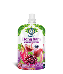 เครื่องดื่มโสมแดงแบบขวด 150 มล. น้ำผลไม้และผักผสมองุ่นแดงและบลูเบอร์รี่ - Product Image 1