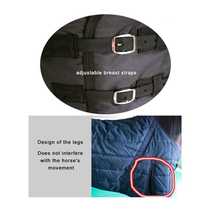 Couverture et couvertures pour chevaux de couleur unique, style optimal, doublure polaire de bonne qualité, pour l'hiver, prix raisonnable - Product Image 4