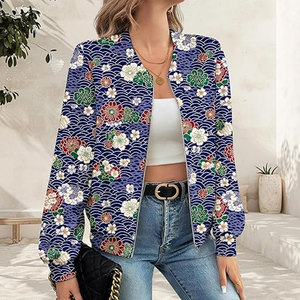 Custom High Quality <b>Womens</b> Sheep Skin Woven Bomber <b>Jackets</b> Long Sleeve Stylish Outerwear for Fashionable Everyday Wear - Product Image 3