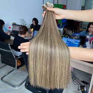High Quality Vietnamese Cuticle Aligned Virgin Remy Balayage <b>Highlight</b> Human Hair Double Drawn Invisible Skin Weft Hair - Product Image 2