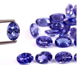 พลอยแทนซาไนต์สีน้ำเงินทรงรีขนาด 7x5 มม. พลอยธรรมชาติจาก HASNAIN GEMS  มีเอฟเฟกต์เพลโอโครอิก น้ำหนัก 1.00 กะรัต - Product Image 5