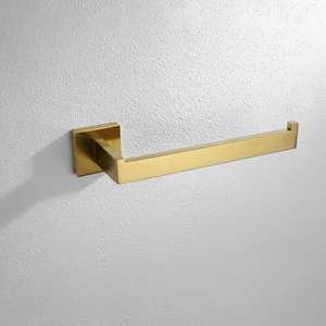 Porte-serviettes mural noir mat carré simple en acier inoxydable, accessoire de salle de bain moderne 60 cm Ro - Product Image 6