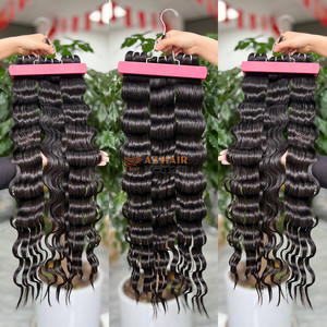 Extensions de cheveux humains ondulés profonds, qualité Remy vietnamienne, double trame, grade 12A, super lisses et doux - Product Image 1