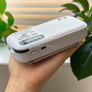 ELETREE SK-<span class=keywords><strong>100</strong></span> Altavoz Portátil BT, Radio FM/AM de 2 Bandas, Reproductor MP3 TF, Linterna LED, Mini Radio Recargable con Conector para Auriculares - Product Image 3