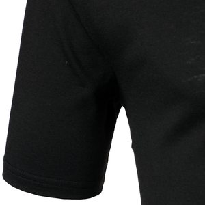 Polo de Manga Corta para Hombre, Negro, Tejido Sólido, Estilo Casual, Transpirable, con Logotipo Frontal, MOQ Bajo - Product Image 6